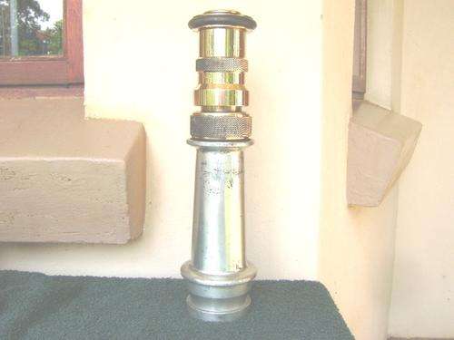 VINTAGE SAR FIRE HOSE NOZZLE IN BRASS AND ALUMINIUM