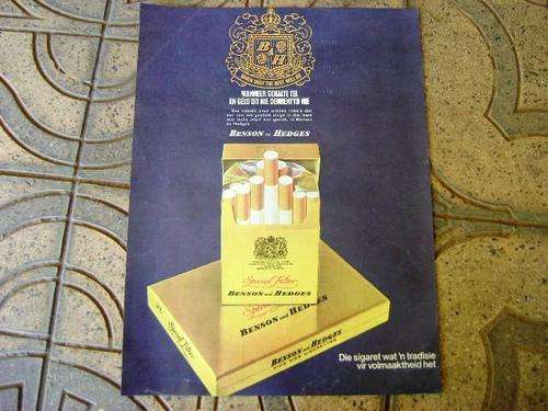 1960-70's BENSON & HEDGES ORIGINAL MAGAZINE ADVERTISEMENT