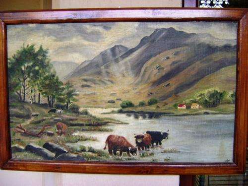ORIGINAL CANVAS PAINTING BY J GEE SIGNED