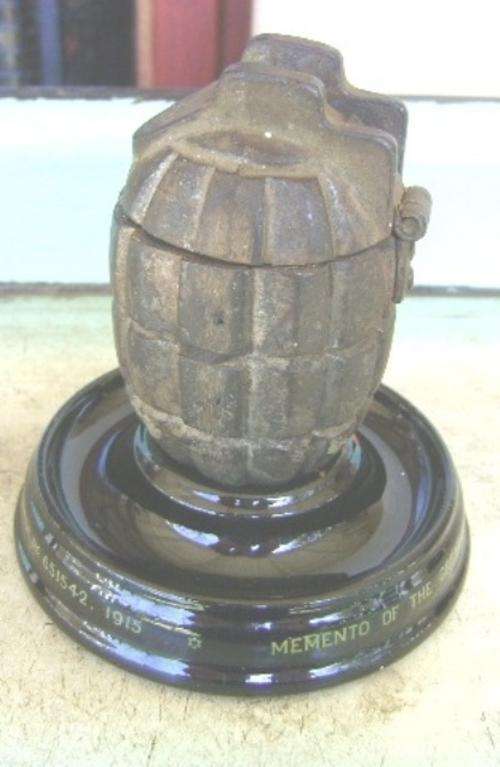 ACTUAL HAND GRENADE CASTING AS USED BY ALLIES IN 1915 IN WW 1
