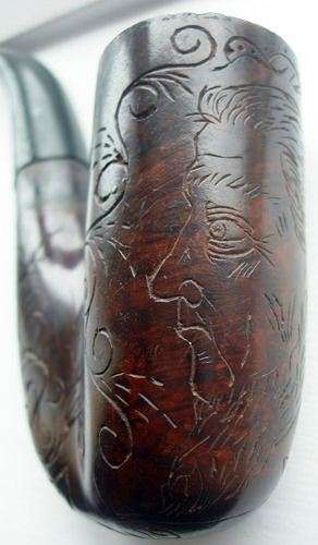 CIRCA 1900 PAUL KRUGER PORTRAIT CARVED PIPE OOM PAUL STYLE.