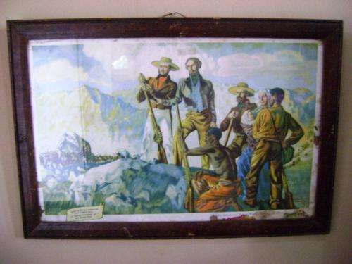 RARE PIET RETIEF AND GERRIT MARITZ OVER THE DRAKENSBERG PRINT