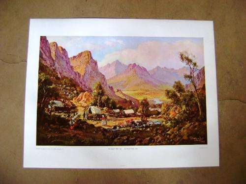 1938 GROOT TREK BY TINUS DE JONGH PRINT COPYRIGHT GABRIEL DE JONGH