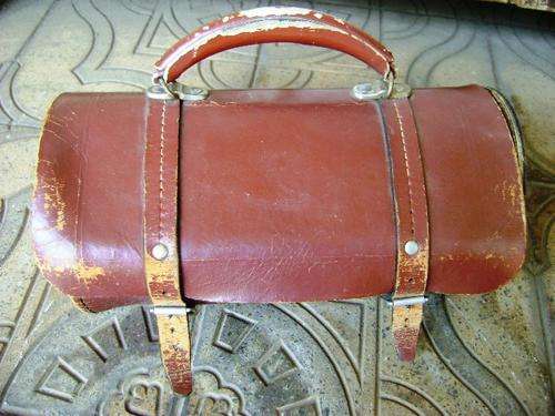 VINTAGE BOWLING BALLS IN LEATHER BAG FOR ANDREW NICHOLSON ONLY