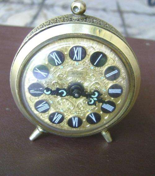CUTE JERGER WEST GERMANY/GERMANY TRAVEL CLOCK WITH ALARM RUNNING