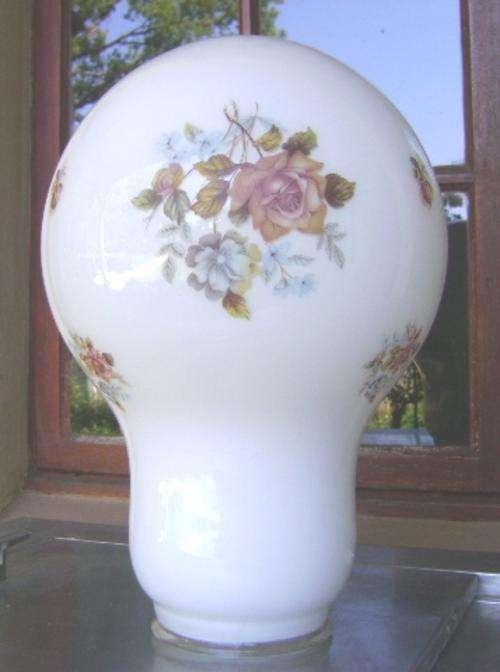 VINTAGE LARGE HANGING LAMP SHADE THICK GLASS