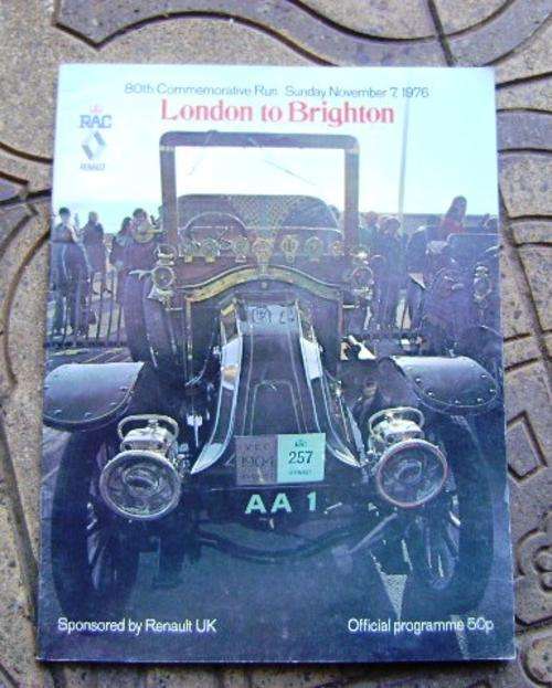 1976 LONDON TO BRIGHTON VINTAGE CAR PROGRAMME