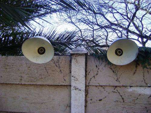 VINTAGE BILLBOARD METAL LIGHT PAIR WITH FITTINGS COMPLETE