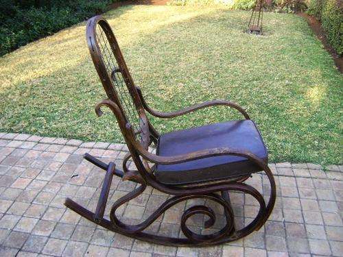 LARGE STURDY OLD THONET BENTWOOD ROCKING CHAIR