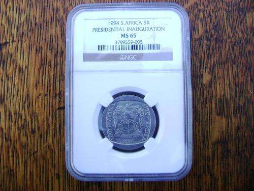 1994 MANDELA  MS 65 INAUGURATION COIN NGC