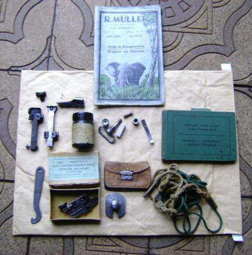 LEE ENFIELD BSA PARKER HALE TARGET RIFLE SHOOTING SIGHTS LOT AND ACCESSORIES.