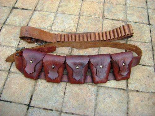 P 1903 BRITISH .303 BANDOLEER AND .300 WINCHESTER CARTRIDGE BELT