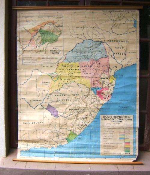 OLD MAP BOER REPUBLIC'S 1852-1899.