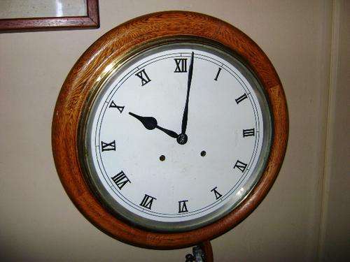 VINTAGE ANSONIA USA 16 INCH STATION CLOCK RESTORED.