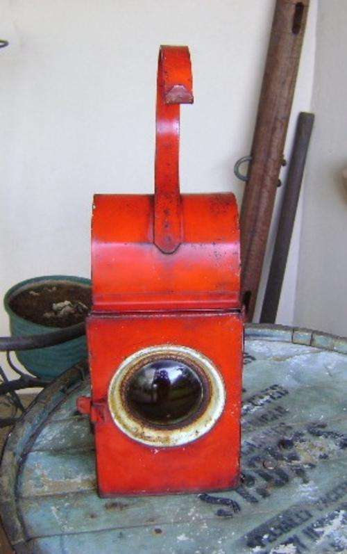 VINTAGE LANTERN WITH ORIGINAL BURNER INTACT