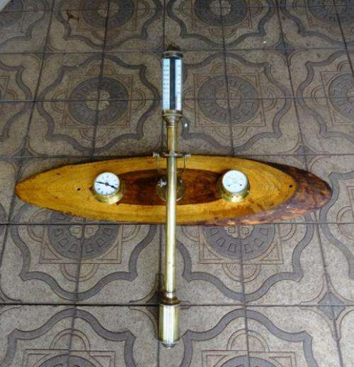 VINTAGE WEMPE GERMANY  CLOCK AND HYGROMETER AND LONDON BRASS SHIP'S STICK BAROMETER LOT.