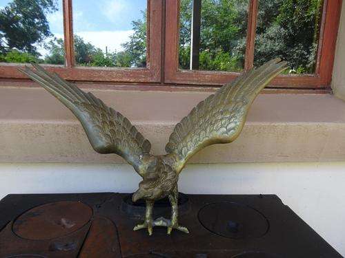 VINTAGE BRASS SPREAD WING EAGLE