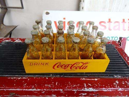 VINTAGE COCA COLA CRATE OF 24 MINIATURES