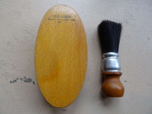 WW 2 MINT OFFICERS CLOTHES AND SHAVING BRUSH