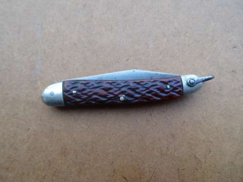 VINTAGE CARL SCHLIEPER STAG HANDLE POCKET KNIFE
