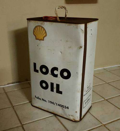 VINTAGE SHELL LOCO OIL TIN