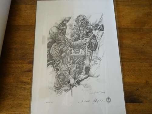 SOUTH AFRICAN SPECIAL FORCES SIGNED SKETCH PRINT