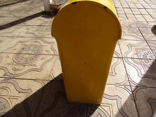 ANTIQUE CAST IRON POST BOX MADE IN ENGLAND