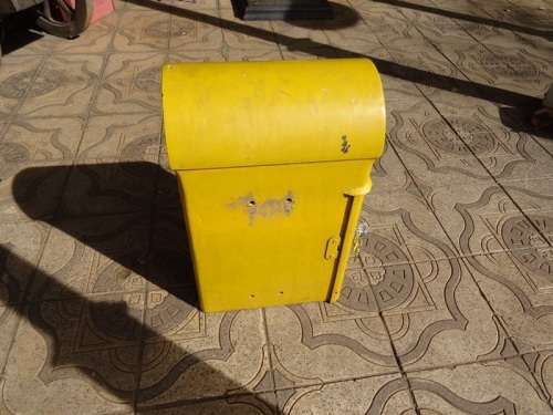 ANTIQUE CAST IRON POST BOX MADE IN ENGLAND