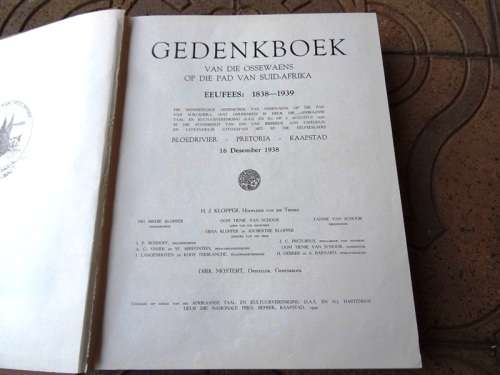 1938 GROOT TREK GEDENKALBUM