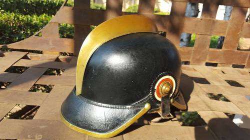 ORIGINAL GERMAN FIREMAN HELMET LATE 19TH CENTURY