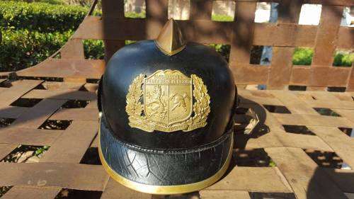 ORIGINAL GERMAN FIREMAN HELMET LATE 19TH CENTURY