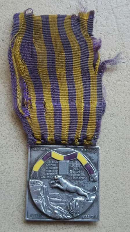 1935/36 ITALIAN ETHIOPIA CAMPAIGN MEDAL IN 900 SILVER.