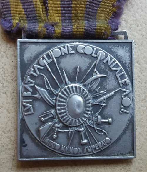 1935/36 ITALIAN ETHIOPIA CAMPAIGN MEDAL IN 900 SILVER.