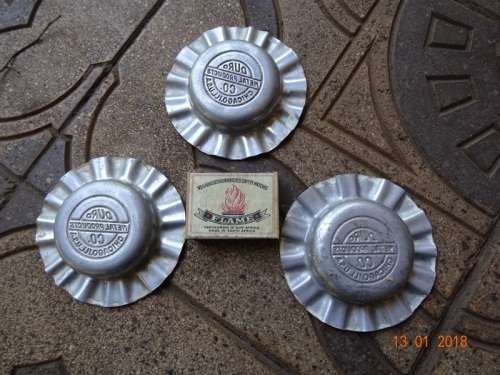 1920`S DURO EMBOSSED ASH TRAYS