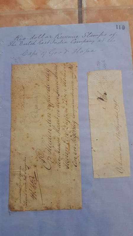 RARE 1714-1791 VOC AND COGH EMBOSSED REVENUE STAMPS DOUBLE MOUNTED COLLECTION