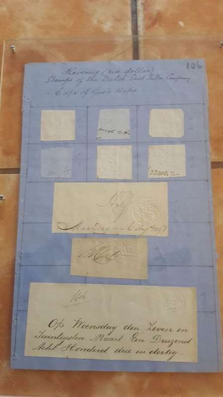 RARE 1714-1791 VOC AND COGH EMBOSSED REVENUE STAMPS DOUBLE MOUNTED COLLECTION
