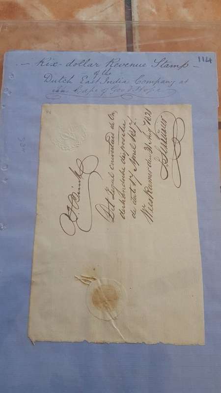 RARE 1714-1791 VOC AND COGH EMBOSSED REVENUE STAMPS DOUBLE MOUNTED COLLECTION