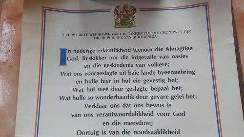OLD, TOEVOEGING TOT GRONDWET VAN SUID AFRIKA