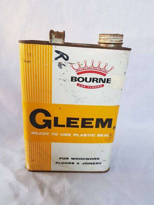 VINTAGE 1 GALLON BOURNE GLEEM CAN