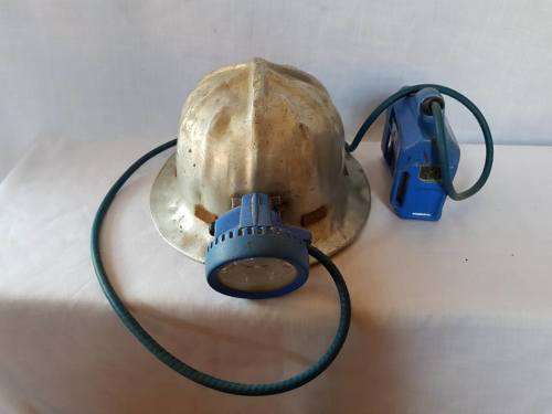 VINTAGE SABS ALUMINIUM MINING HELMET COMBO