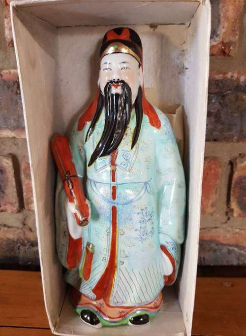 RARE JINGDEZHEN PORCELAIN WISE MAN FIGURE 240 MM HIGH