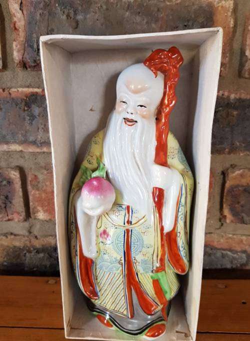 RARE JINGDEZHEN PORCELAIN WISE MAN FIGURE 240 MM HIGH