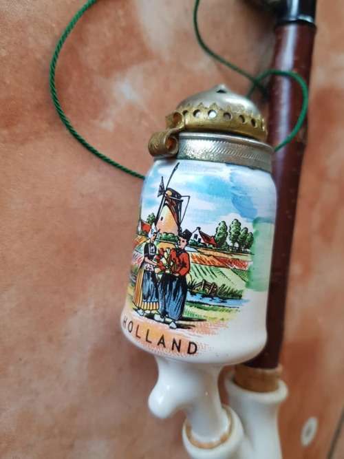 OLD UNUSED HOLLAND PORCELAIN PIPE