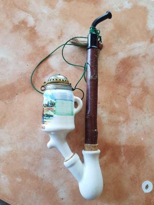 OLD UNUSED HOLLAND PORCELAIN PIPE