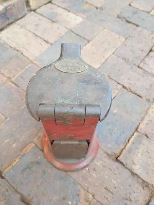 ANTIQUE CAST IRON SAR RAILWAY TICKET MARKING MACHINE