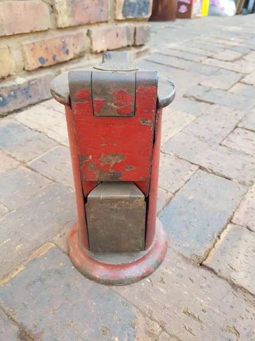 ANTIQUE CAST IRON SAR RAILWAY TICKET MARKING MACHINE