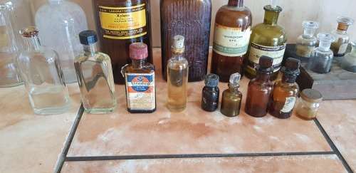 VINTAGE PHARMACY BOTTLES