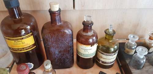 VINTAGE PHARMACY BOTTLES