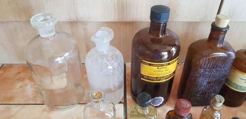 VINTAGE PHARMACY BOTTLES