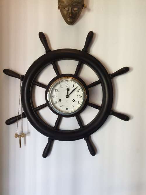 VINTAGE SCHATZ MARINER CLOCK FROM GERMANY RUNNING
